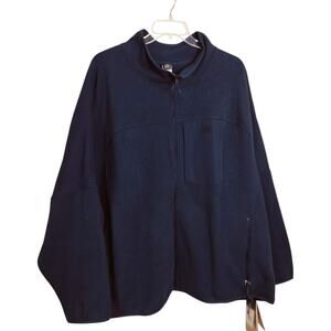 M885)The North Face Summit Navy Standard Fit Big Man Zip Up Fleece Jacket 5X